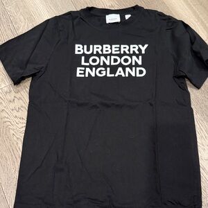 Burberry Black Tee with White Text